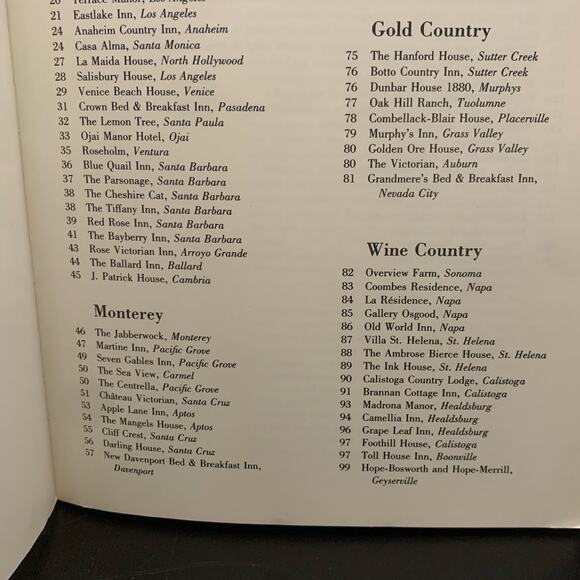 1986 West Coast Bed & Breakfast Guide: California, Oregon & Washington Vintage - Picture 6 of 11